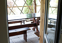 Выход на крытую терассу на усадьбе Верес